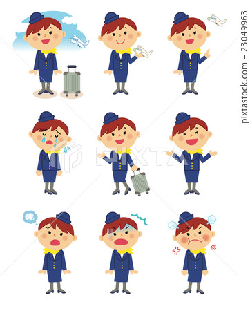 People Working lady cabin crew 23049963