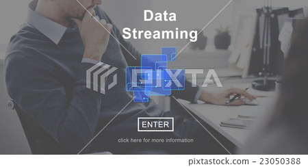 Data Streaming Online Technology Website Concept Data Streaming Online Technology Website Concept 23050388