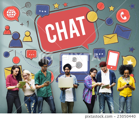 Chat Communication Social Media Networking Connection Concept Chat Communication Social Media Networking Connection Concept 23050440