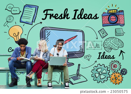Fresh Ideas Innovation Suggestion Tactics Concept Fresh Ideas Innovation Suggestion Tactics Concept 23050575