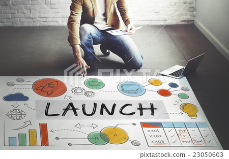 Launch Growth Analysis Data Information Statr up Concept 23050603