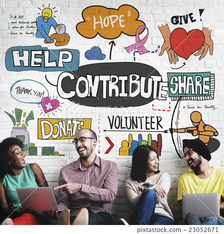 Contribute Corporate Collaboration Support Contribution Concept 23052671