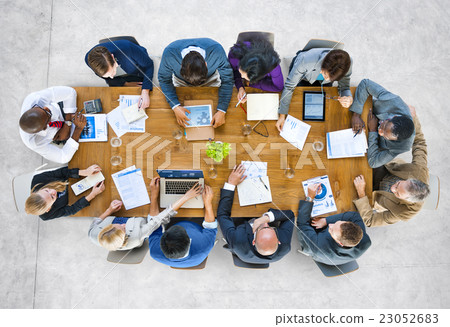 Group of Diverse Business People in a Meeting Analysis Concept 23052683