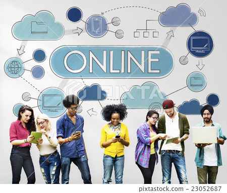 Online Communication Internet Connection Networking Concept Online Communication Internet Connection Networking Concept 23052687