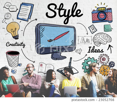 Style Design Elegant Posh Trends Vogue Character Concept 23052708