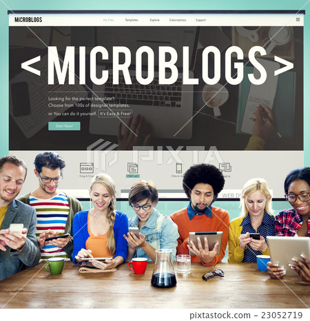 Microblogs Blogging Social Media Online Concept Microblogs Blogging Social Media Online Concept 23052719