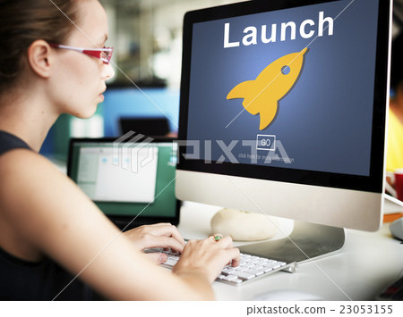 Launch Start Brand Introduce Rocket Ship Concept Launch Start Brand Introduce Rocket Ship Concept 23053155