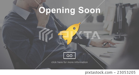 Opening Soon Advertising Notice Information Concept 23053205