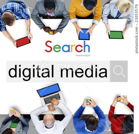 Digital Media Network Multimedia Technology Concept 23053579