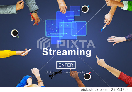 Streaming Internet Computer Media Transfer Data Concept Streaming Internet Computer Media Transfer Data Concept 23053734