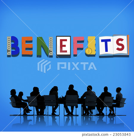 Benefits Advantage Assests Bonus Wages Concept Benefits Advantage Assests Bonus Wages Concept 23053843