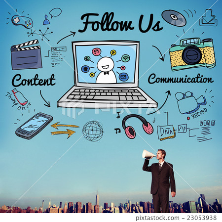Follow us Follower Join us Social Media Concept Follow us Follower Join us Social Media Concept 23053938
