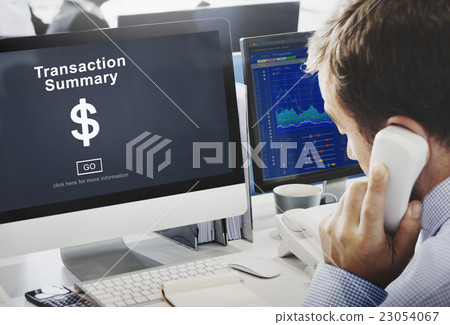 Transaction Summary Corporate Accounting Concept Transaction Summary Corporate Accounting Concept 23054067