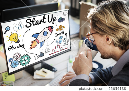 Start up Launch Ideas Motivation Mission Concept Start up Launch Ideas Motivation Mission Concept 23054188