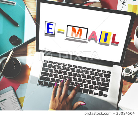 Email Correspondence Communication Word Style Concept Email Correspondence Communication Word Style Concept 23054504