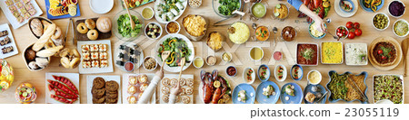 Food Buffet Catering Dining Eating Party Sharing Concept 23055119