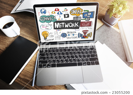 Network onnection Technology Digital Modern Concept 23055200