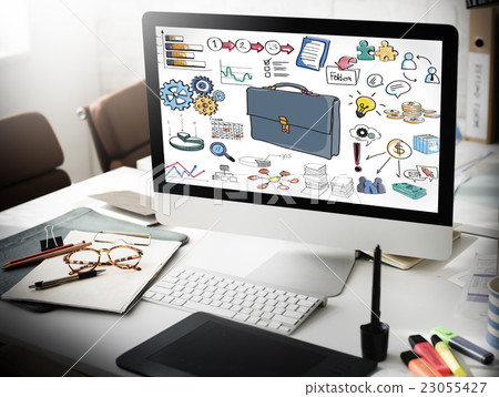 Briefcase Icon Business Accounting Drawing Concept 23055427