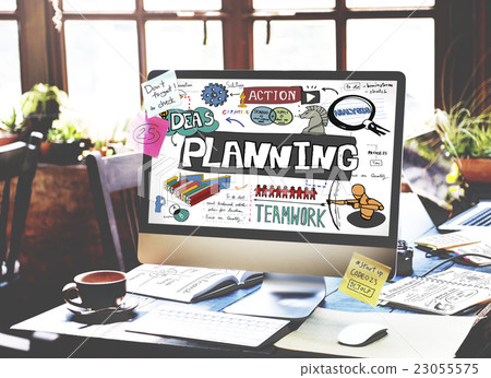 Planning Action Ideas Strategy Teamwork Concept Planning Action Ideas Strategy Teamwork Concept 23055575