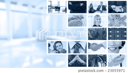 Composite image of shaking hands over eye glasses and diary afte Composite image of shaking hands over eye glasses and diary afte 23055971