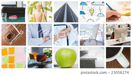Composite image of businesswomen reaching an agreement Composite image of businesswomen reaching an agreement 23056274
