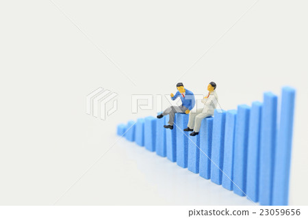 Graphs and businessmen Graphs and businessmen 23059656