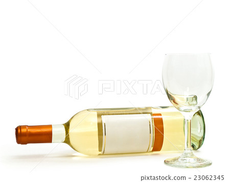 White Wine with Wineglass White Wine with Wineglass 23062345