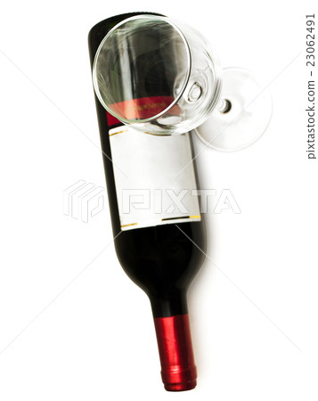 Red Wine with Wineglass 23062491