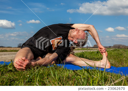 Enjoy Janu Sirsasana yoga in Nature 23062670