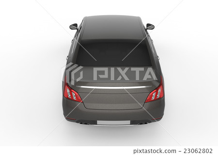 Black car mock up on white background 23062802