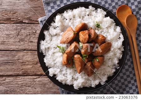 Philippine Adobo chicken with rice horizontal Philippine Adobo chicken with rice horizontal 23063376