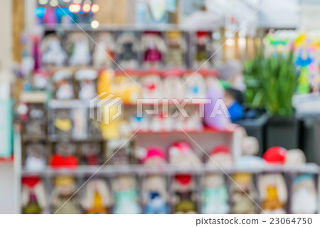 Shelves with goods in store. 23064750