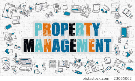 Property Management Concept with Doodle Design Property Management Concept with Doodle Design 23065062