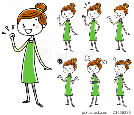 Part-time women pose variation 23066286