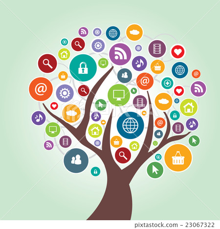 Tree and communication in social media 23067322