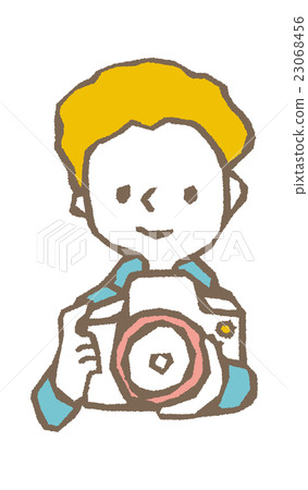 Photographer Line Drawing Series Stock Illustration 23068456 Pixta