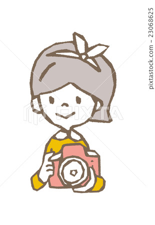 Camera girls [Line drawing/Series] 23068625