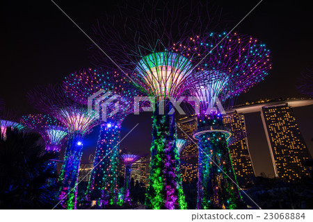 Singapore Gardens by the Bay Night view 23068884