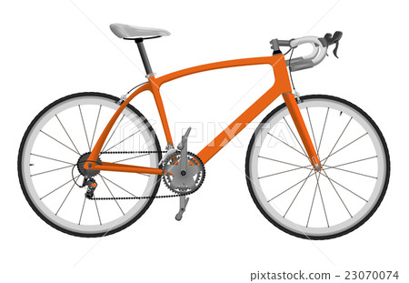 Road racing bike isolated on white background Road racing bike isolated on white background 23070074
