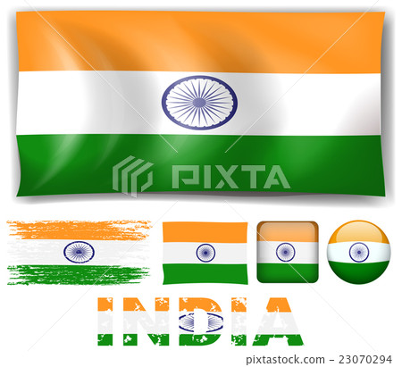 India flag in different designs India flag in different designs 23070294