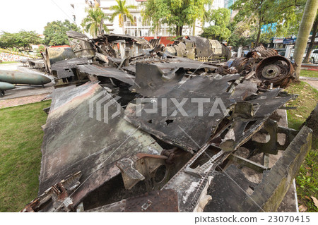 A wreckage of the B52 bomber of the US Air Force who was shot down by the North Vietnamese Army during the Vietnam War A wreckage of the B52 bomber of the US Air Force who was shot down by the North Vietnamese Army during the Vietnam War 23070415