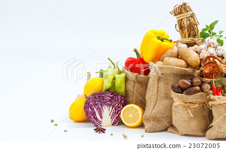 Stock Photo: Spices and herb for cooking background.