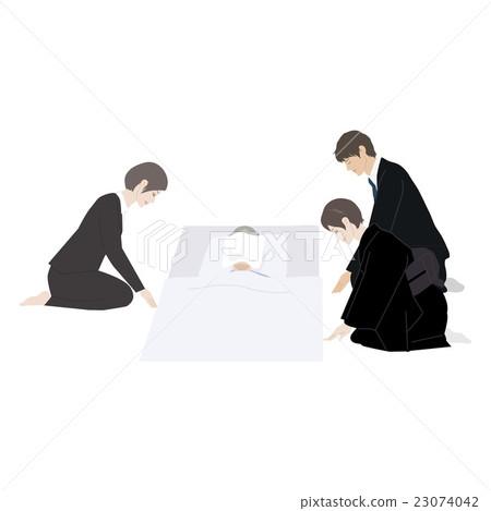 Visiting illustration funeral 23074042
