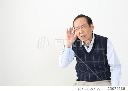 A senior men who are deaf 23074386
