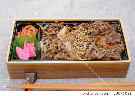 美味的牛肉燒烤Bento 美味的牛肉燒烤Bento 23075081