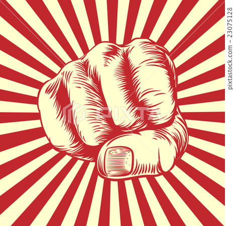 Woodcut Fist Hand 23075128