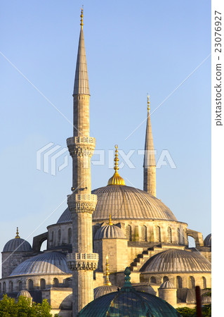 The Blue Mosque in Istanbul, a cultural monument a The Blue Mosque in Istanbul, a cultural monument a 23076927
