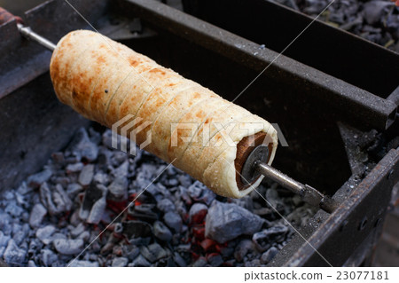 Czech traditional sweet pastry called Trdlo 23077181