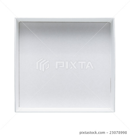 Empty open box isolated on white background 23078998