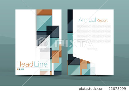 Geometric a4 front page, business annual report 23078999